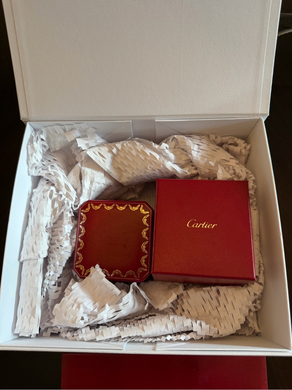 Cartier Red and Gold Jewelry Presentation Boxes - Picture 6 of 8